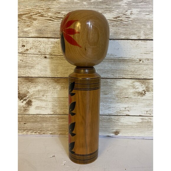 Vtg 70s Japanese Folk Art Kokeshi Wooden Handmade Painted Doll Signed NEW READ - Picture 2 of 16